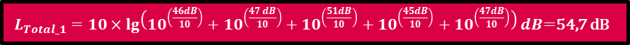 Addition der Schallleistung L_Total_1