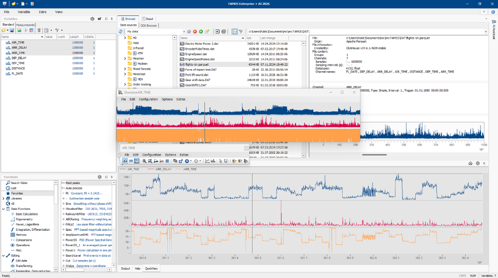Import von Parquet-Dateien in FAMOS 