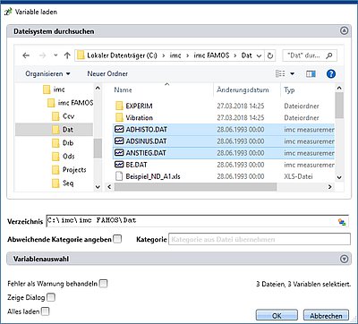 Leichtere Bedienung von Variable laden und Variable importieren