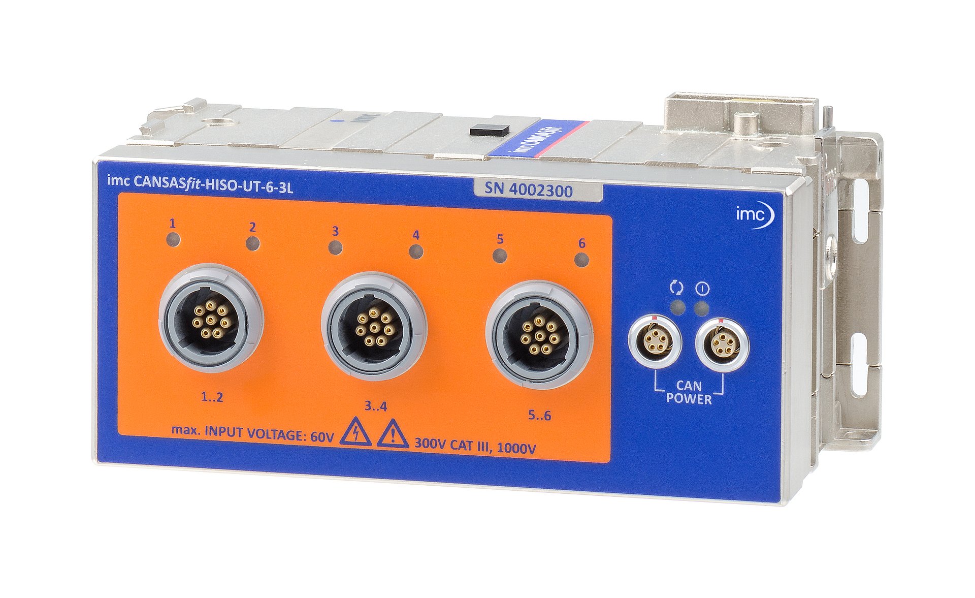 imc CANSASfit-HISO-UT-6-3L 6 channels voltage, RTD, resistance, MEMS acceleration sensors